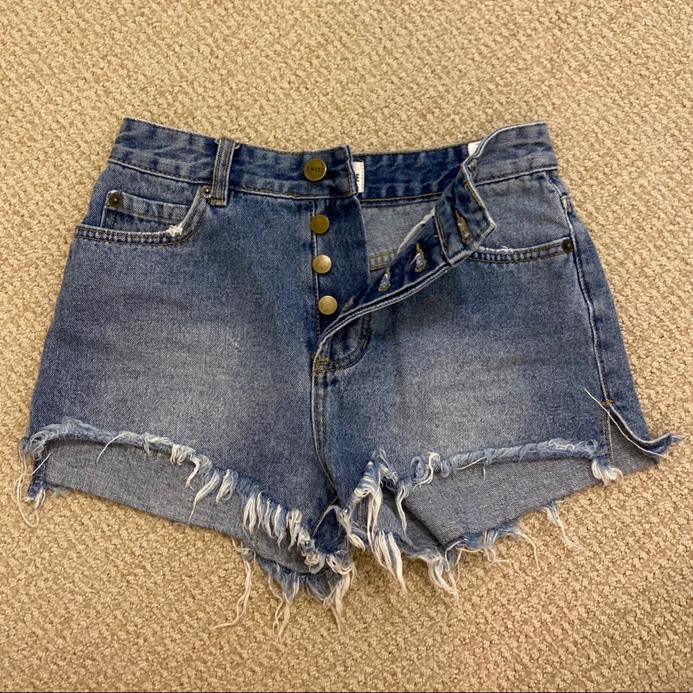 Amuse Society Shoreline Denim Woven Shorts